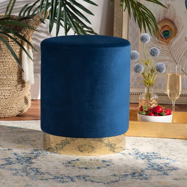 Eudosia Velvet Ottoman | Wayfair North America