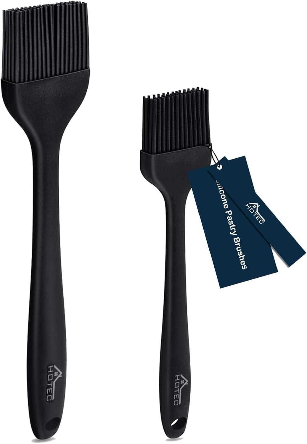 HOTEC 600℉ Heat Resistant Silicone Basting &Pastry Brushes, Black 2 | Amazon (US)