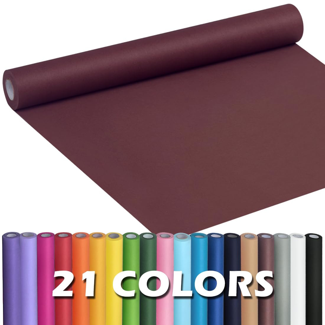 PerkHomy Wine Red Kraft Paper Roll 17.5" x 960" (80') for Gift Wrapping Bouquet Flower Art Painti... | Amazon (US)