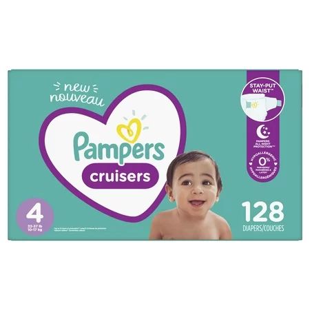 Pampers Cruisers Active Fit Taped Diapers, Size 4, 128 Count | Walmart Online Grocery