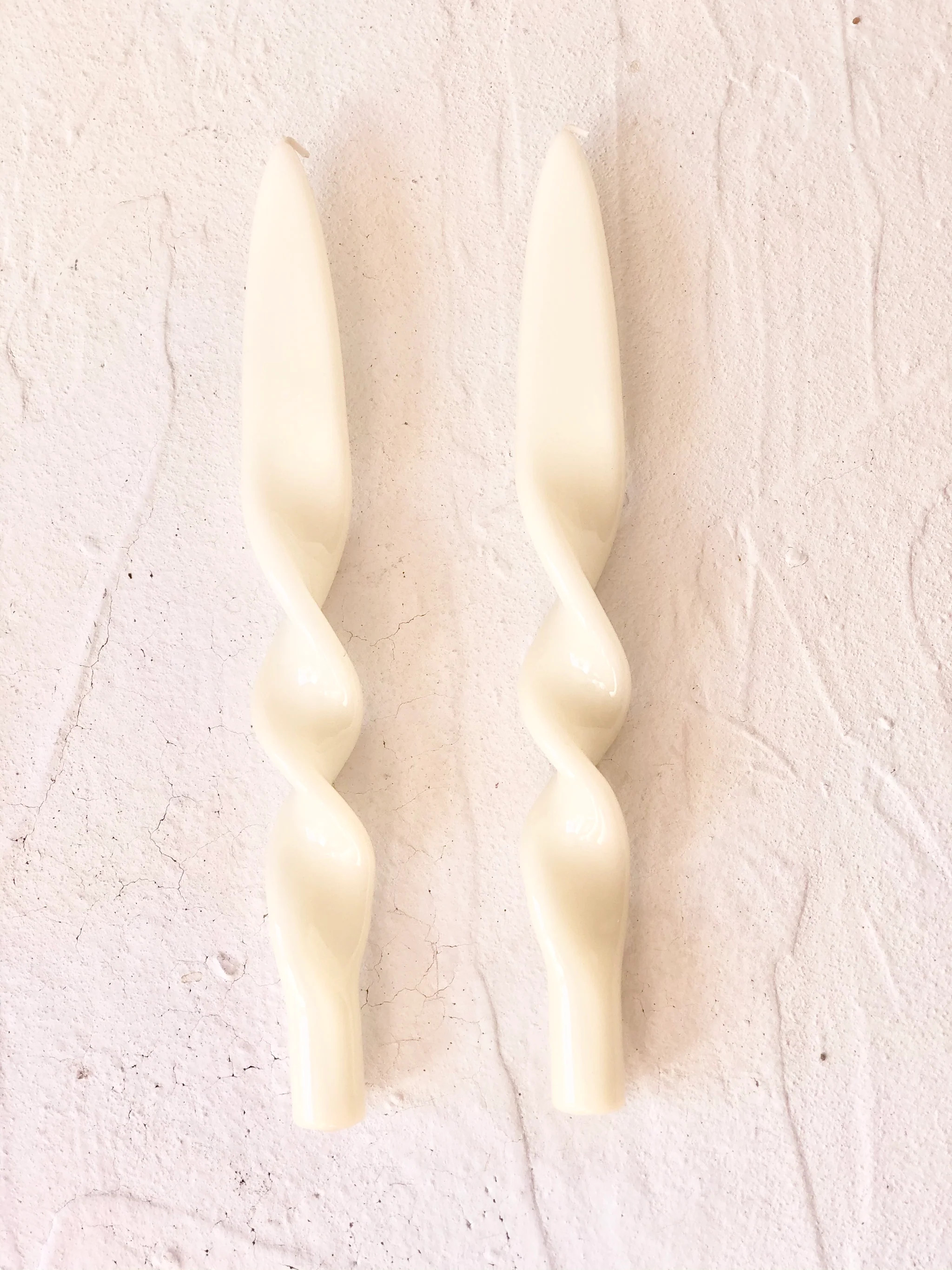 Lacquer Taper Candles 11" - PAIR - PEARL | the ARK elements