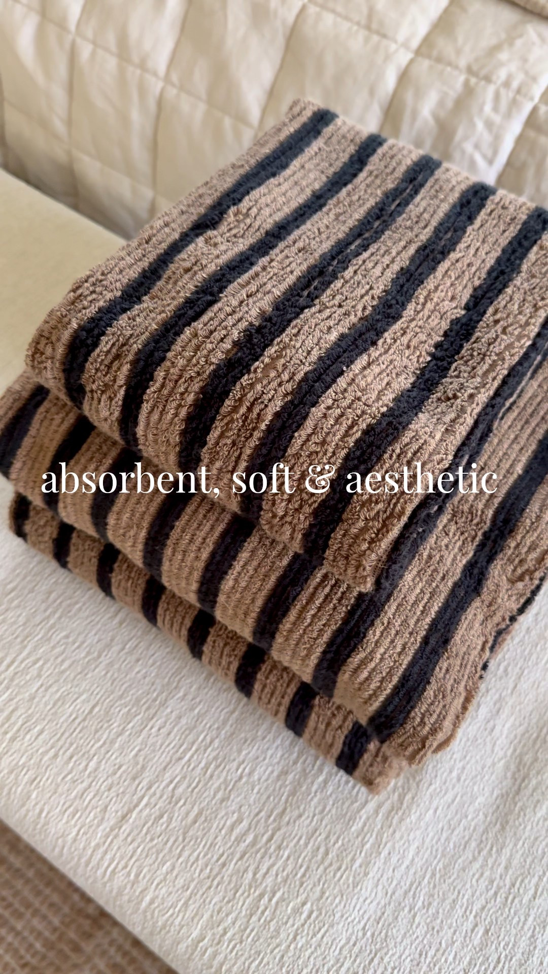These have quickly become my favorite towels. Absorbent, soft and aesthetic  

#LTKHome #LTKmorningroutine #LTKmomlife