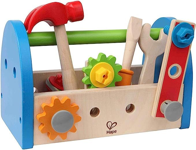 Hape Fix It Kid's Wooden Tool Box and Accessory Play Set | Amazon (US)