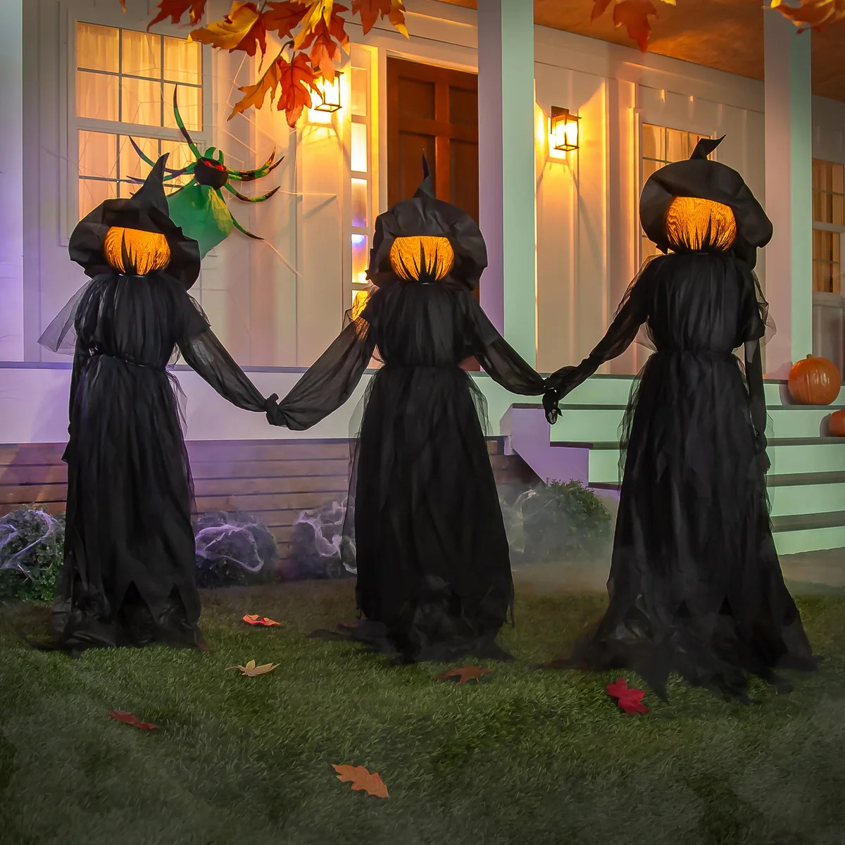 Lighted Halloween Witch Stakes, Set of 3 | My Evergreen