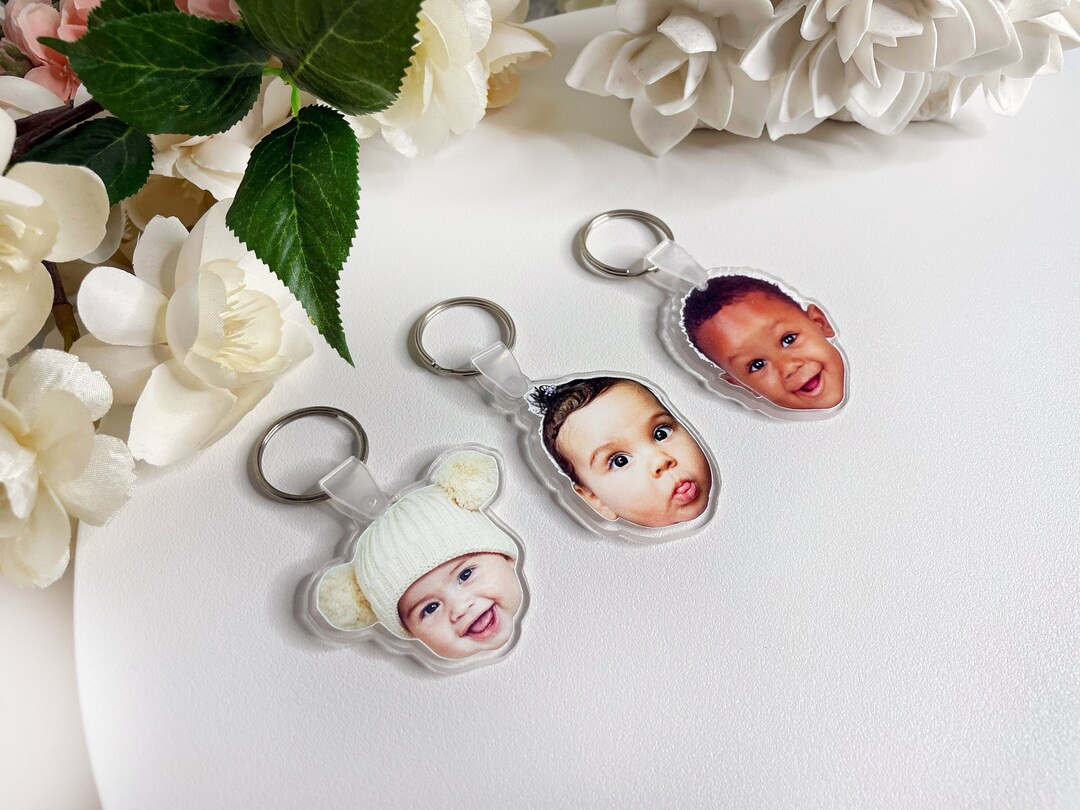 Personalized Baby Face Keychain Photo Cutout Keychain, Baby Boy Girl Face on Keychain, Mother’s... | Etsy (US)