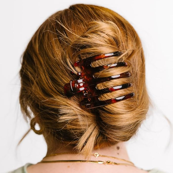 KAXI Large Wide Lay Down Hair Claw Clips, Extra Large Hair Clips for Think & Thick Hair (Dark Tor... | Amazon (US)