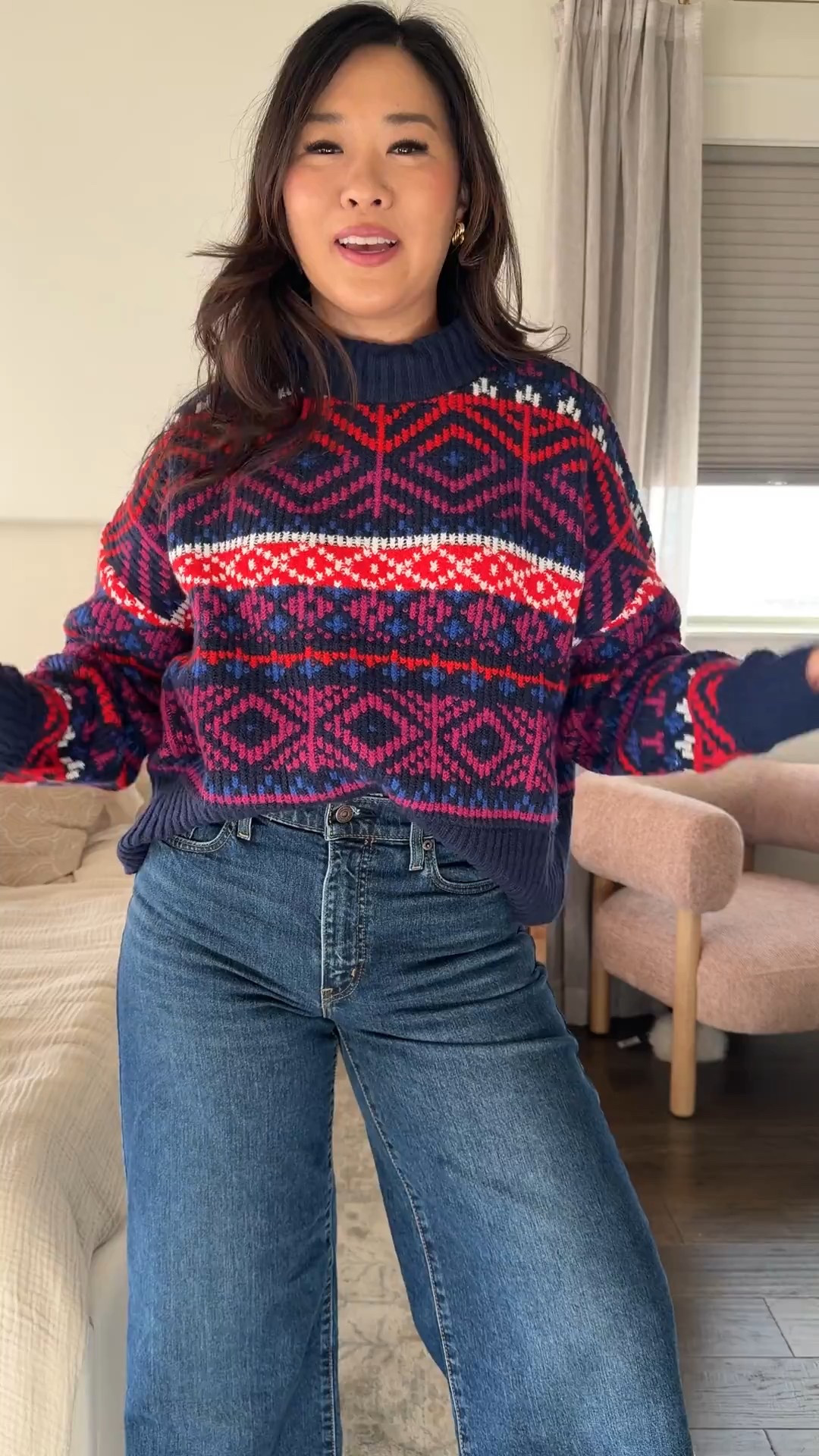 Holiday Fair Isle Sweater: Medium
Jeans: 29

old navy fashion, women’s sweaters, cozy sweater, mom style, women’s fashion, trendy sweaters

#LTKootd #LTKSeasonal #LTKHoliday