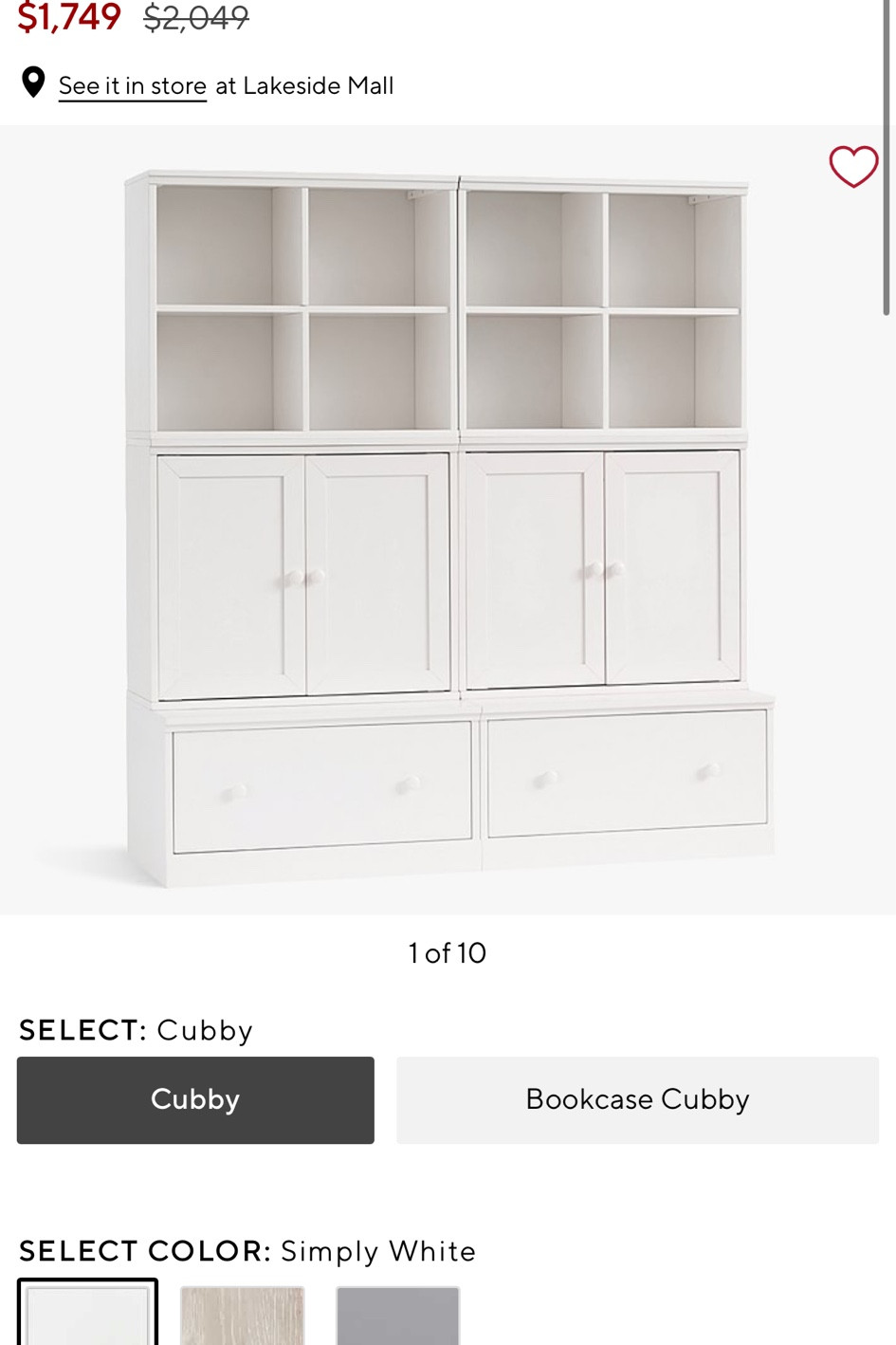Snagged these shelves during pottery barn’s Labor Day sale! Excited for them to be in the playroom 🤍