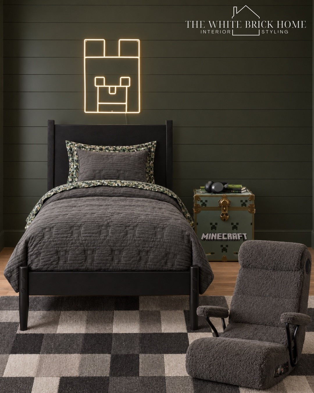 A moody Minecraft inspired bedroom that brings gamer style to life while still feeling cozy and cool. 

Boys room, boys bedroom, kids room, kids bedroom, Minecraft, Minecraft bedroom, boys room bed, boys room twin bed, boys room black twin bed, boys room rug, boys room gamer, gamer chair, boys room decor, boys room ideas, boys room finds, home decor, home design, Minecraft themed bedroom, boys room rug, boys room design, bedroom, bedroom decor, wall art, kids room design, kids room bed, wayfair kids bed, twin bed, Minecraft boys gift ideas, Minecraft gifts, pottery barn, pottery barn teen

#LTKHome #LTKKids #LTKSaleAlert