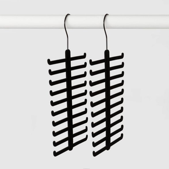 2pk Tie and Belt Hanger Black - Made By Design™ | Target