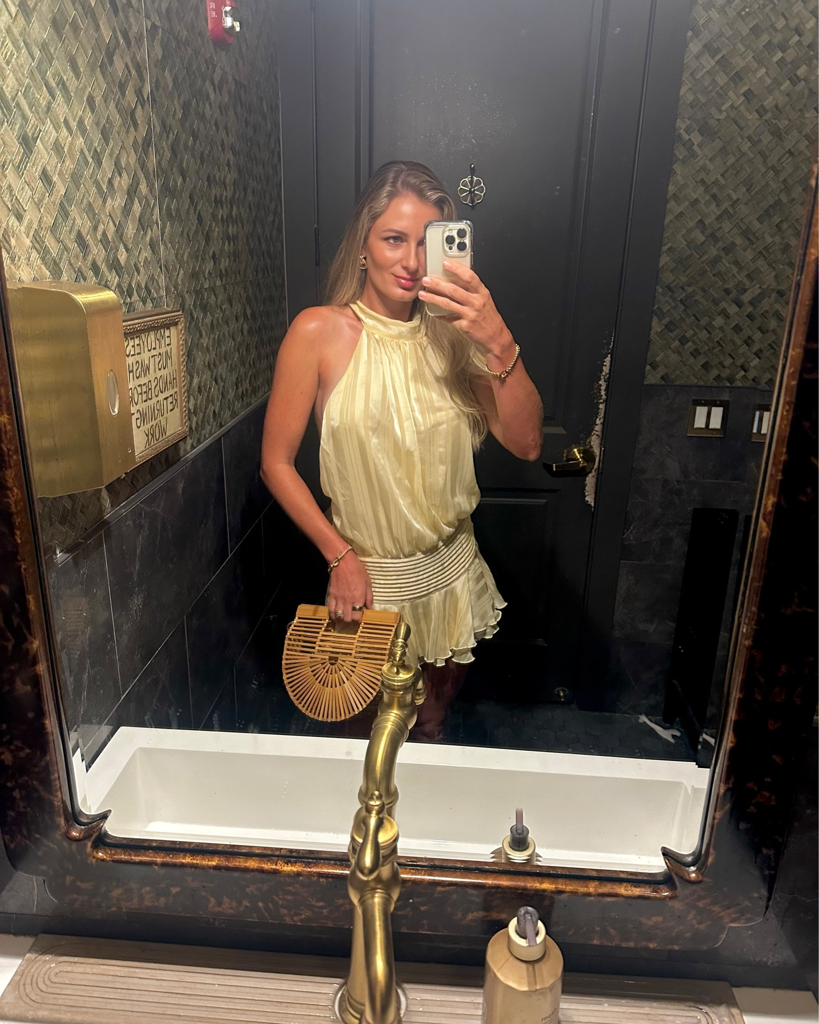 Mirror, mirror… and wallpaper — we’re all on the same vibe ✨ 
Love this dress and considering another color. Get 15% off when you download the app! 


#OOTDInspo #LTKStyle #LTKFinds #OOTDFashion #ButterYellow #MiniDressStyle #RomanticStyle #PlayfulChic #OpenBackDress #DropWaist #SummerRomance #ChicAndPlayful #StyleMood #LTKDressEdit #InMyStyleEra #PowderRoomAesthetic #PrettyInPastels #OOTDGoals #LTKUnderTheRadar #StyleStory
#PepperMayo

Wearing size 4, it’s pretty short on me (I’m 5’8”) but it still feels balanced because it’s loose and has a drop waist! 💛 


#LTKSeasonal #LTKFindsUnder100
