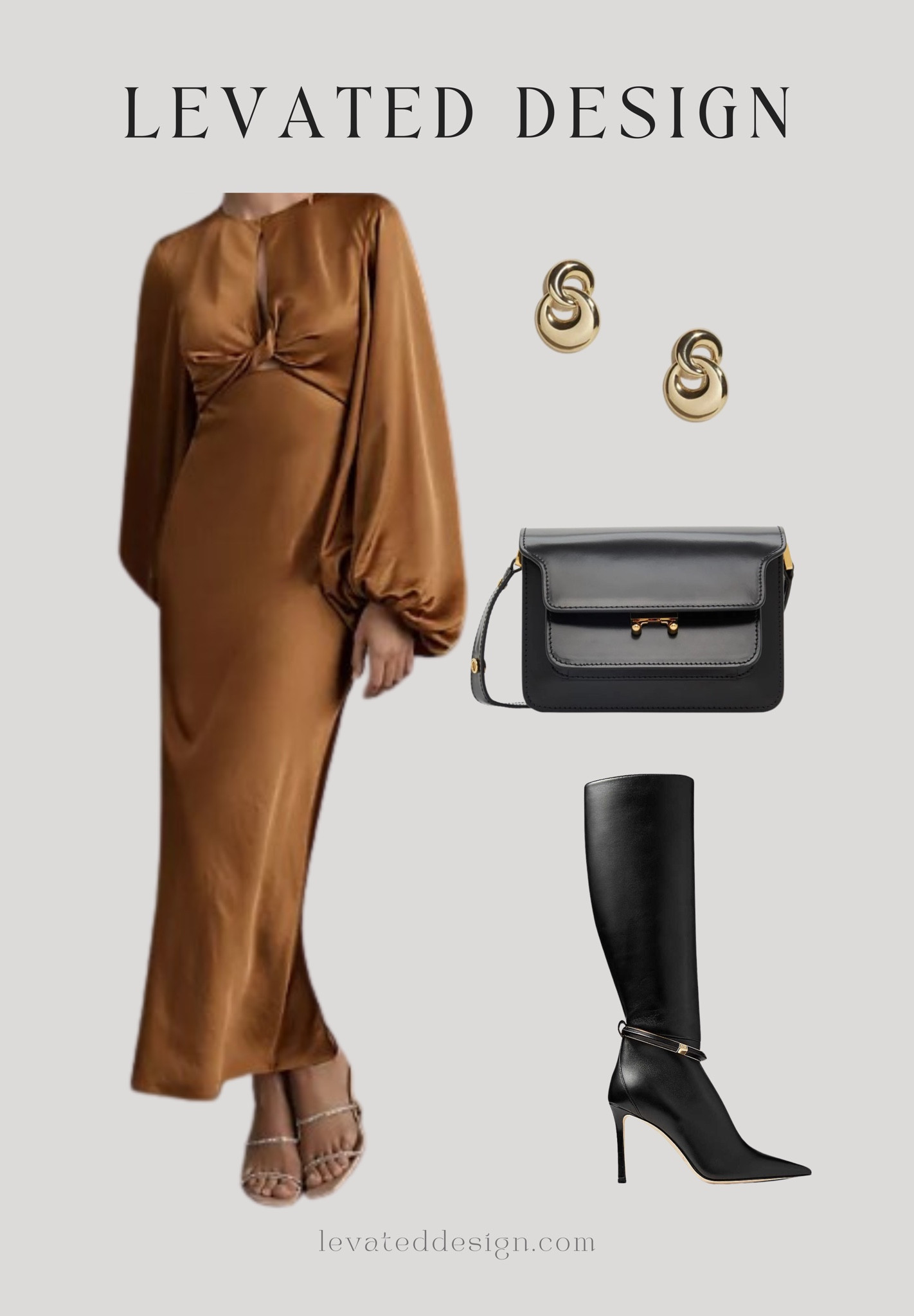 Gorgeous evening outfit. A lovely  gold evening dress with knee high black boots #eveningdress #longdress

#LTKSeasonal #LTKstyletip #LTKfit