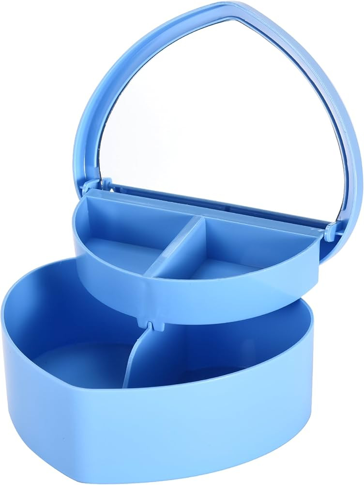 Bins & Things Heart Shape Jewelry Trinket Dish - Small Jewelry Box Organizer - 2 Layer Jewelry Di... | Amazon (US)