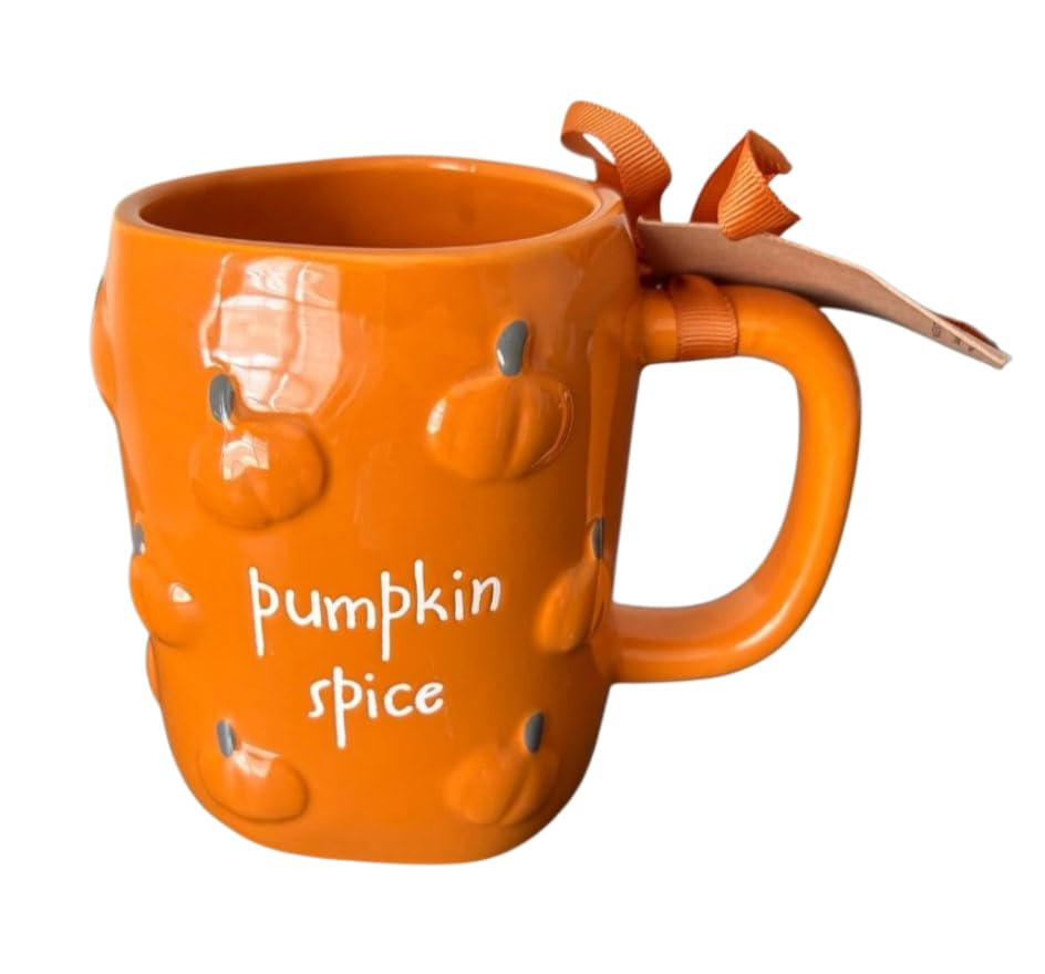 Rae Dunn Fall Thanksgiving Themed Mugs (Pumpking spice Orange) | Amazon (US)