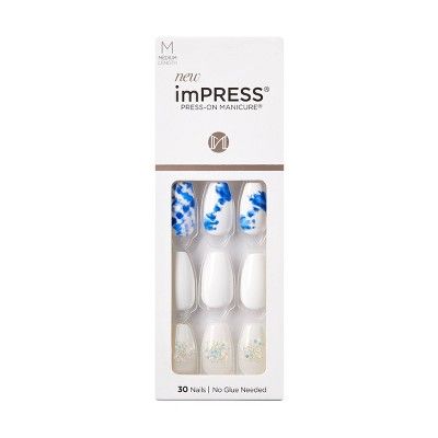 Kiss imPRESS Press-On Manicure Fake Nails - Riviera Paradise - 30ct | Target