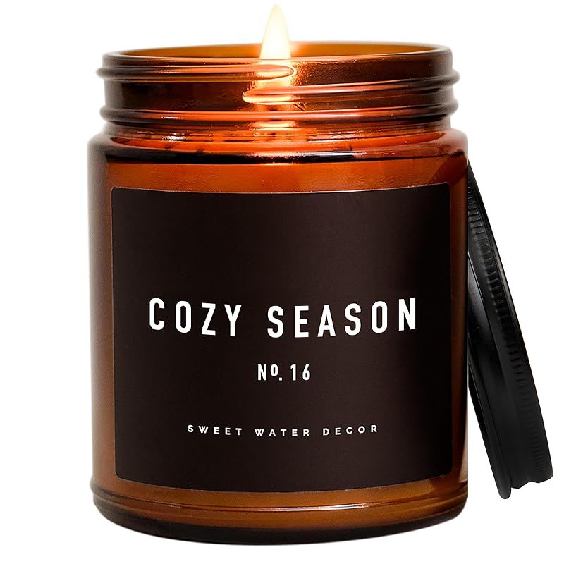 Sweet Water Decor Cozy Season Candle | Woods, Warm Spice, and Citrus Autumn Scented Soy Candles f... | Amazon (US)