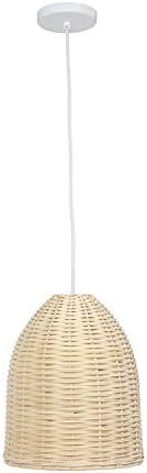 Elegant Designs PT1007-NAT Rattan Ceiling Light Pendant, Natural | Amazon (US)