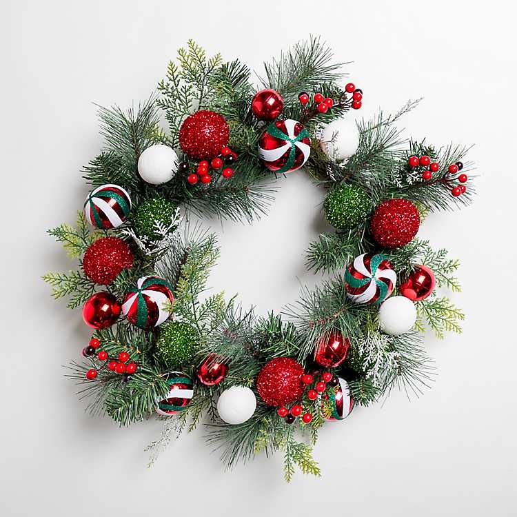 Candycane Swirl Christmas Wreath | Kirkland's Home