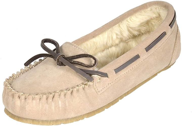 DREAM PAIRS Women's Faux Fur Slippers Loafers Flats Shoes | Amazon (US)