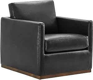 CHITA Swivel Accent Chair, Mid Century Modern Arm Chair for Living Room and Bedroom, Black | Amazon (US)