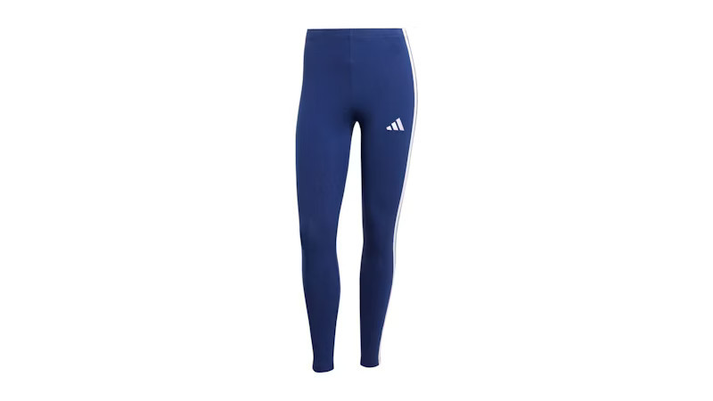 Adidas Women's Essentials 3Stripes Cotton Leggings in Dark Blue/White | StockX