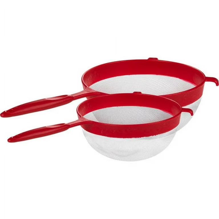 Imusa 2 Piece Plastic Red Strainer Set with Extended Handle | Walmart (US)