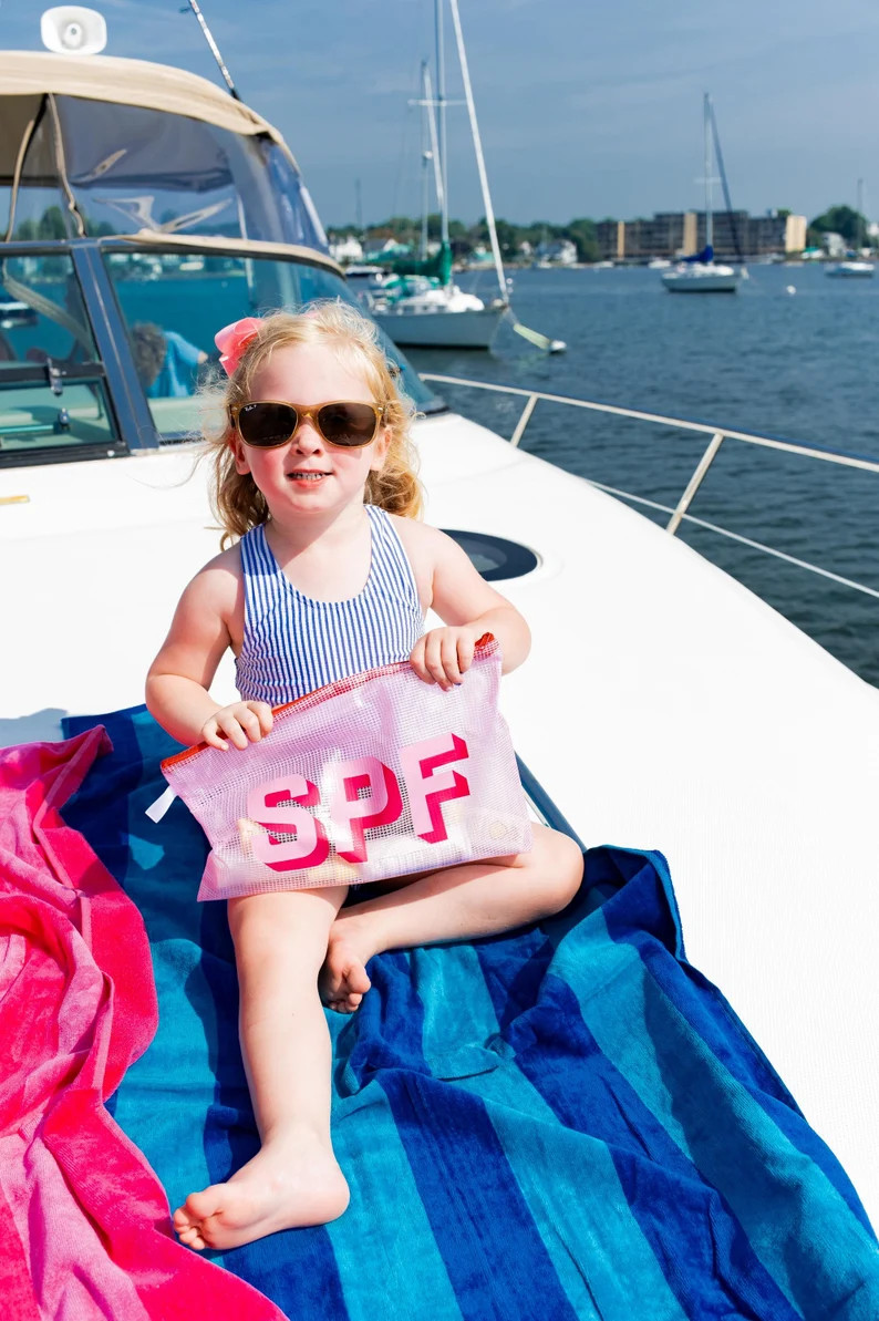 SPF Bag Custom Sunscreen Bag Waterproof Swimsuit Bag Personalized Beach Bag Snack Bag Girl Trip G... | Etsy (US)