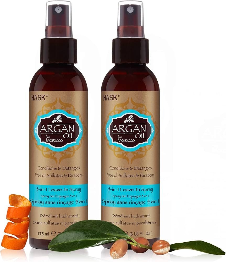 HASK Repairing ARGAN OIL 5-in-1 Leave In Conditioner Spray for all hair types, color safe, gluten... | Amazon (US)