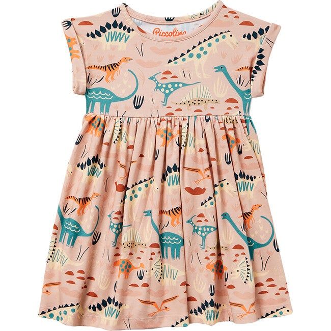 Rolled Sleeve Dress, Paleontology Blush | Maisonette