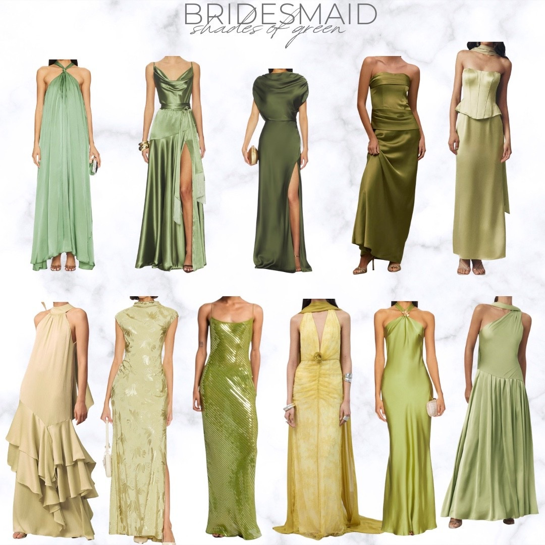 Green bridesmaid dresses 