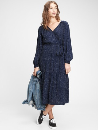Wrap-Front Midi Dress | Gap (US)