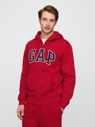 Relaxed Gap Logo Zip Hoodie | Gap Factory