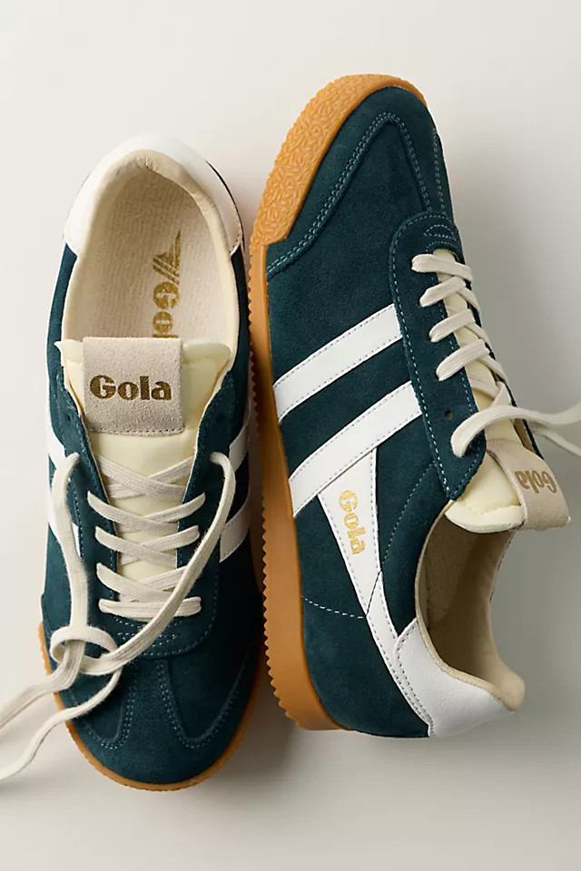 Gola Elan Sneakers by Gola at Free People, Evergreen / Black / Fuchsia, US 5 | Free People (Global - UK&FR Excluded)