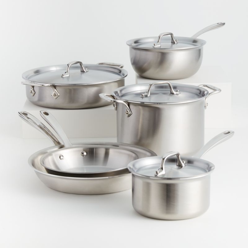 All-Clad d3 Curated 10-Piece Set + Reviews | Crate and Barrel | Crate & Barrel