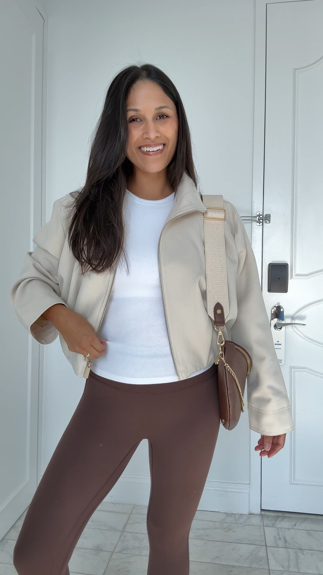Love a casual activewear look with a bomber jacket on top! Wearing sz small in everything!

#LTKootd #LTKfitnessgoals