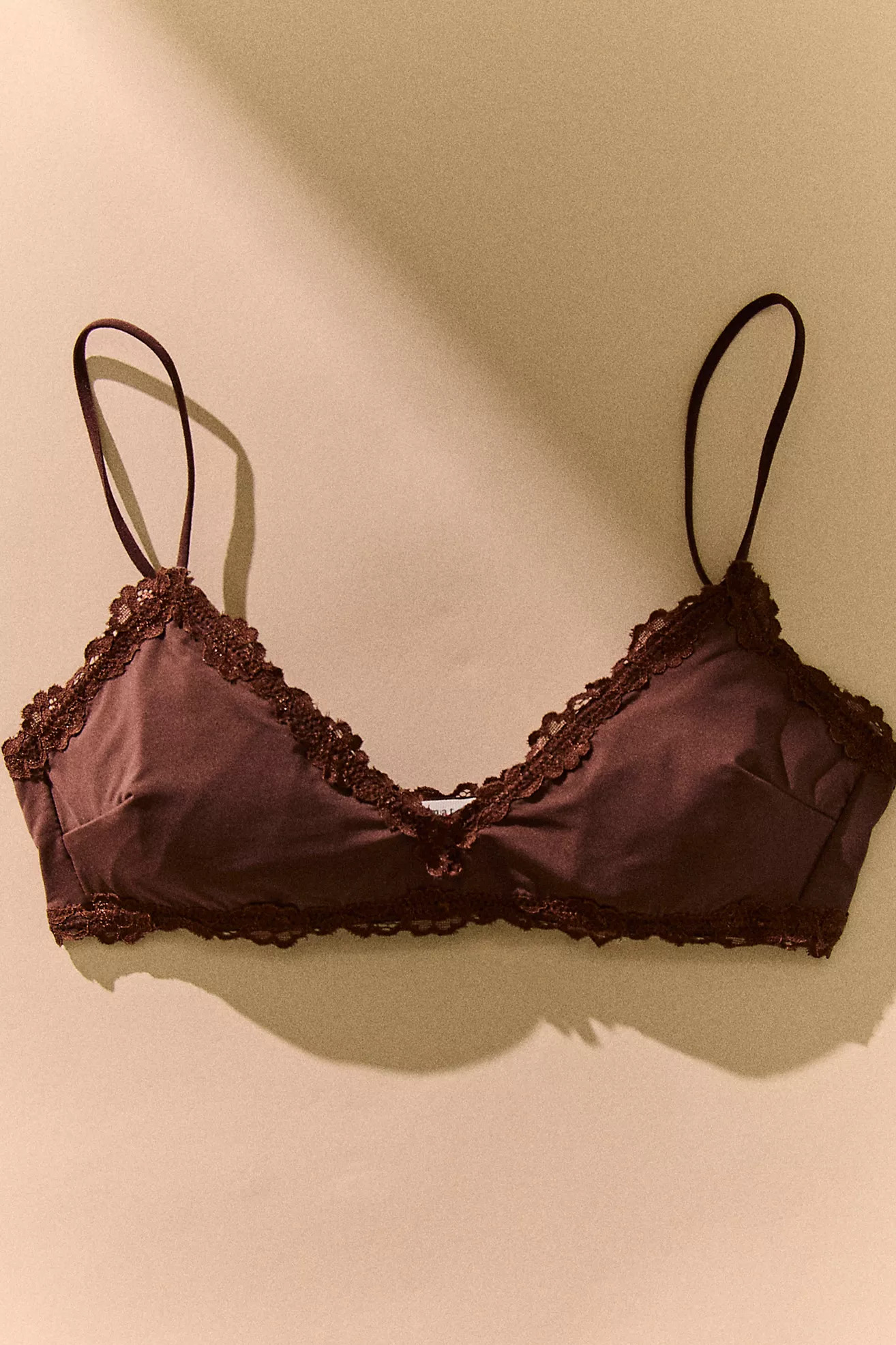 Charlie Lace Microfiber V-Neck Bralette | Free People (Global - UK&FR Excluded)