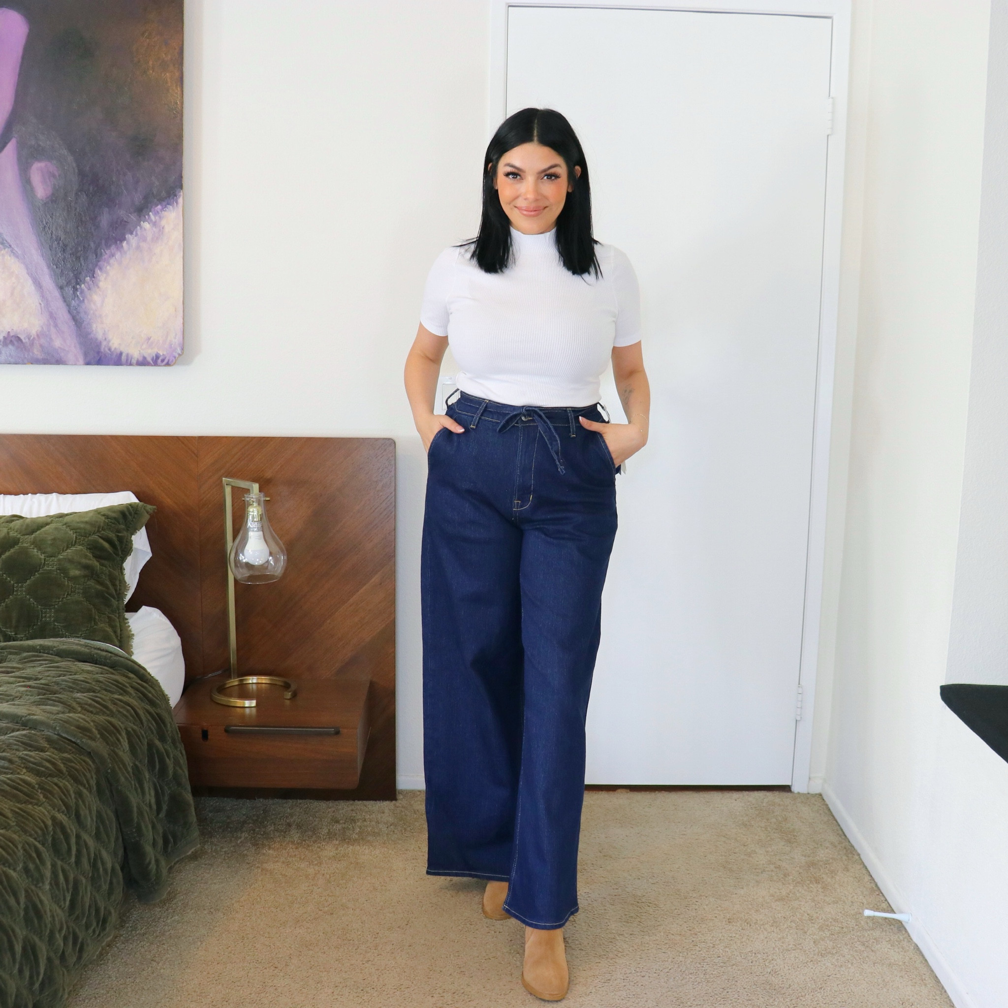 Denim selection at Walmart just got better!! 
These wide leg pants come in a black wash and I am wearing a size 10! 


@walmartfashion #walmartfashion 

#LTKFindsUnder50 #LTKVideo #LTKMidsize