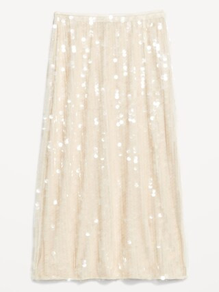 High-Waisted Sequin Midi Pencil Skirt | Old Navy (CA)