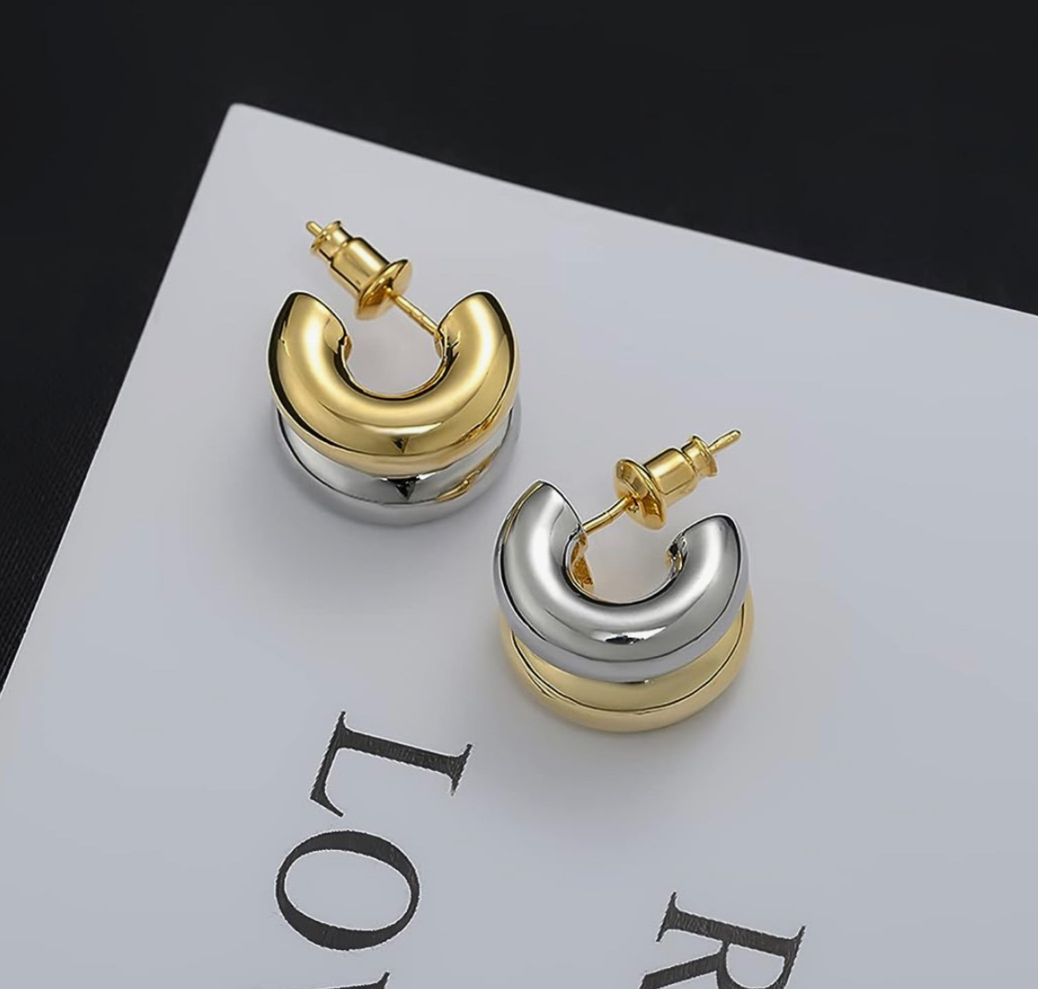 Two tone gold and silver hoop earrings #amazon 

#LTKfindsunder50 #LTKstyletip #LTKGiftGuide