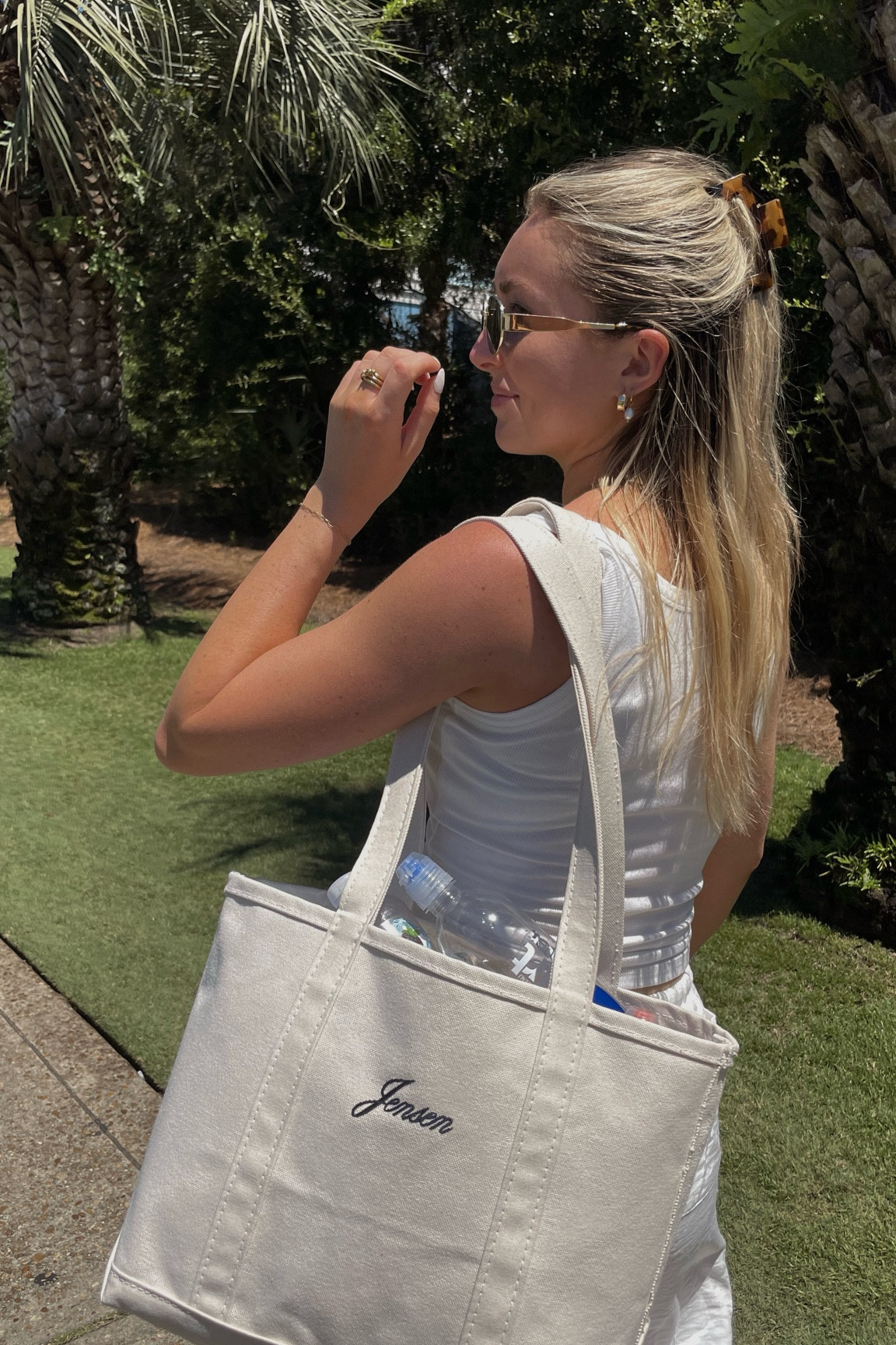 LLBEAN boat & tote — medium, long straps, & ‘Jensen’ in navy! 