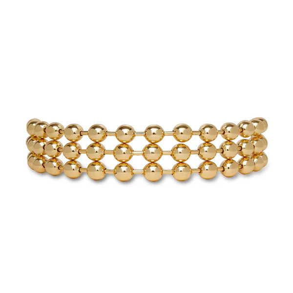 GOLD DIANA TRIPLE ROW NECKLACE | LELE SADOUGHI