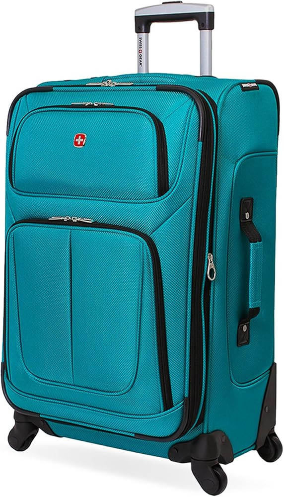 SWISSGEAR Sion Softside Expandable Spinner Luggage Durable Lightweight Travel Suitcase, Teal, Che... | Amazon (US)