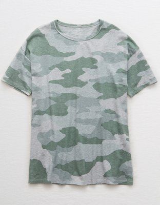 Aerie Oversized Distressed Boyfriend T-Shirt | American Eagle Outfitters (US & CA)