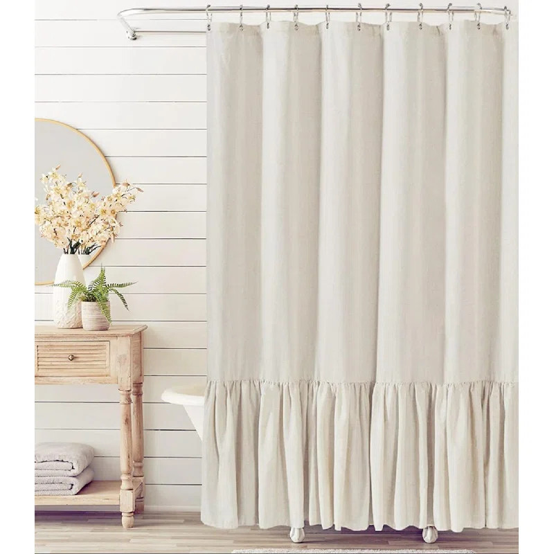 Milieu Organic Linen Blend Shower Curtain | Wayfair North America