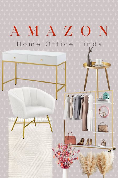 One of my goals in the next month is to finish putting together my office!  I already have the rug and the clothing rack. Just ordered the chair and side table!  Hoping to snatch the desk or something similar soon. Love this vase and grass combo too!  

#LTKfindsunder100 #LTKhome