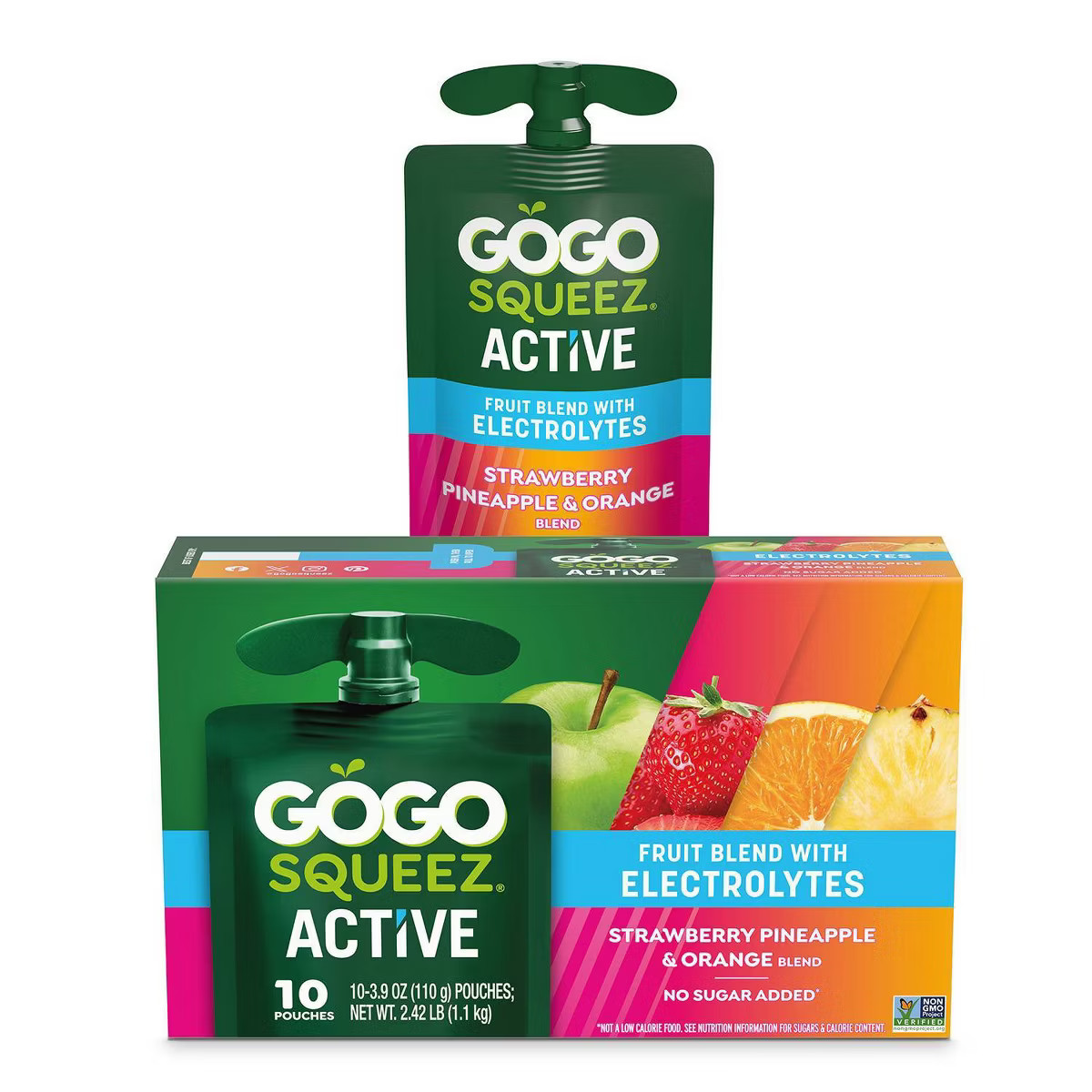 GoGo SqueeZ Active Strawberry Pineapple & Orange Fruit Blend Variety Pack - 2.42oz | Target