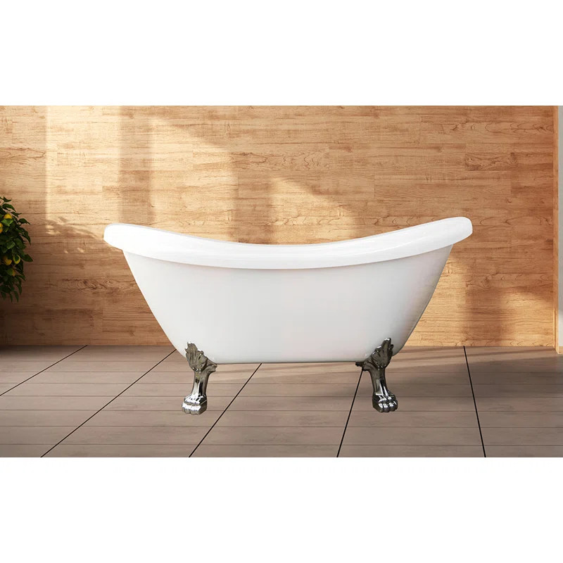 Daphne 59'' x 30'' Freestanding Soaking Acrylic Bathtub | Wayfair North America