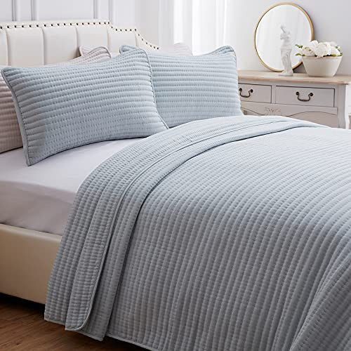 SEMECH Queen Quilt Set Bedspread Coverlet, Lightweight Quilted Bedspread Queen Size, Microfiber Cove | Amazon (US)