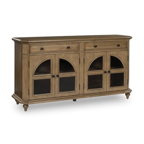Signature Design by Ashley Barlomore Classic 2-Drawer Accent Cabinet with Adjustable Shelves, Light Brown | Amazon (US)