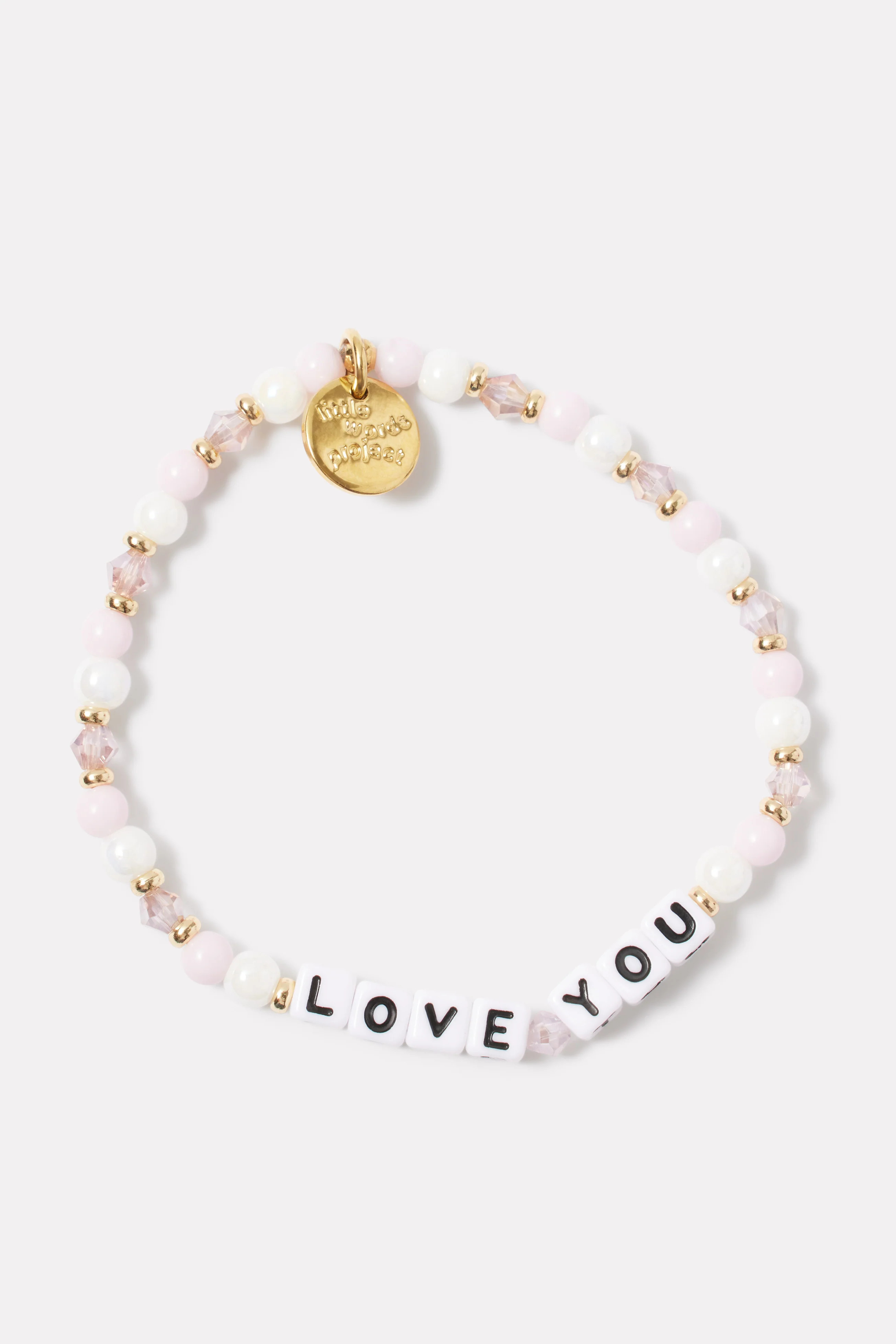 LITTLE WORDS PROJECT Women's Love You Bracelet, Size Small/Medium, Pink | Evereve